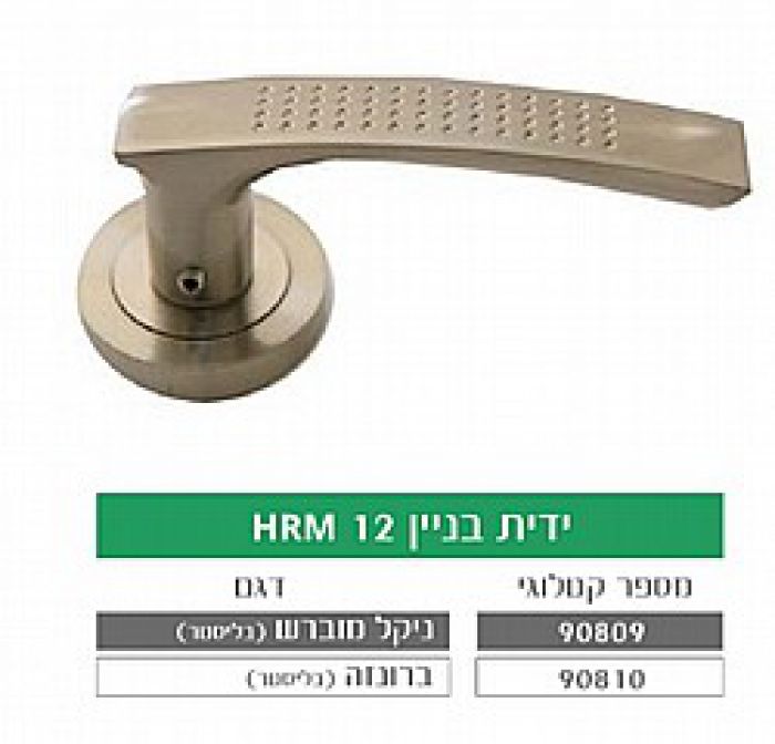 ידית בניין HRM12 ניקל מוברש