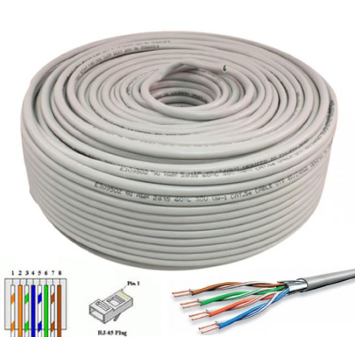 כבל CAT5E איכותי גליל 100 מטר