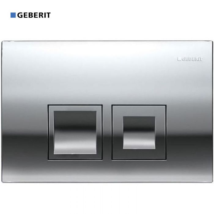 לחצן הפעלה ניאגרה סמויה דלתא 50 מרובע DELTA50 115.135.21.1 כרום GEBERIT גבריט