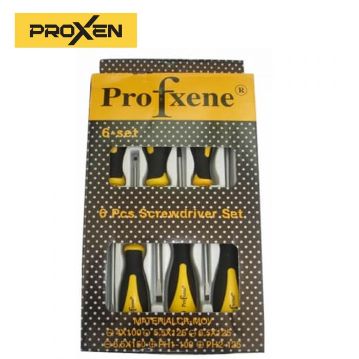 סט 6 מברגים מפלדת S-2 מק"ט 6-SET מתוצרת PROXEN פרוקסן