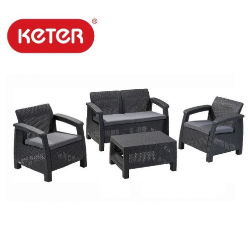 סט קורפו CORFU כתר צבע אפור - KETER