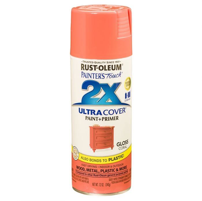 ספריי צבע 2X ורוד קורל מבריק RUST-OLEUM