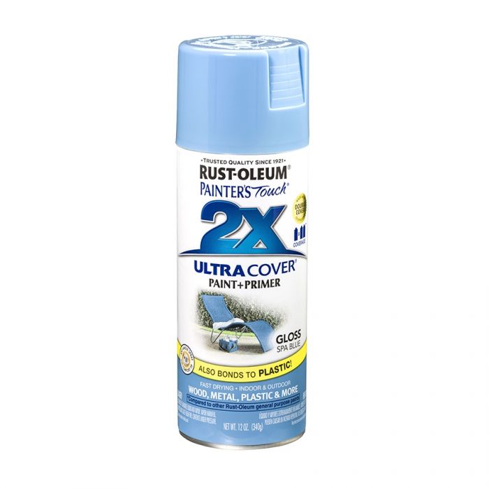 ספריי צבע 2X כחול ספא מבריק RUST-OLEUM