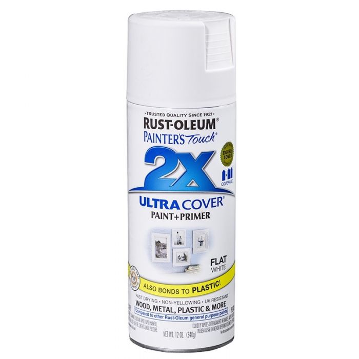 ספריי צבע 2X לבן מט RUST-OLEUM