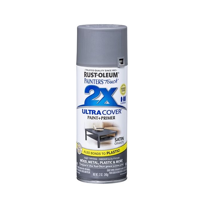ספריי צבע 2X אפור גרניט משי RUST-OLEUM