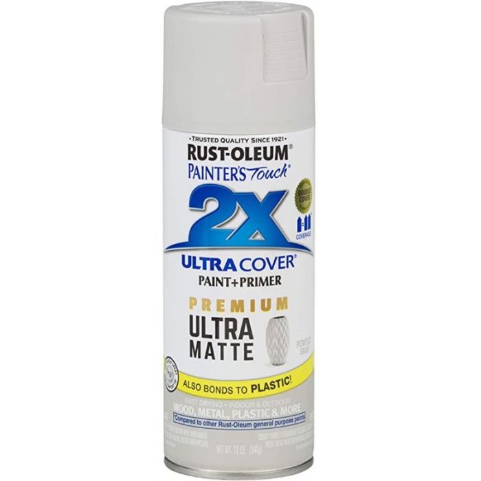 ספריי צבע אפור מושלם מט RUST-OLEUM