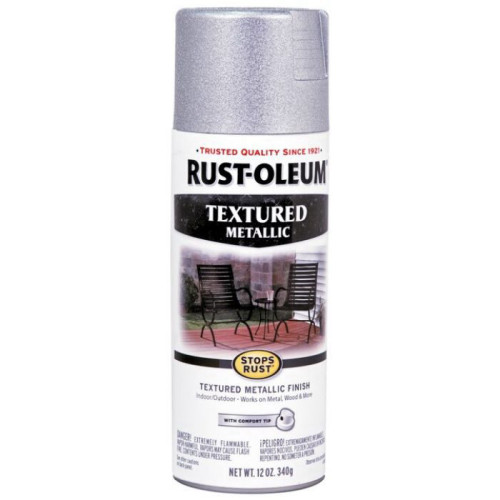ספריי צבע מגורען כסף RUST-OLEUM