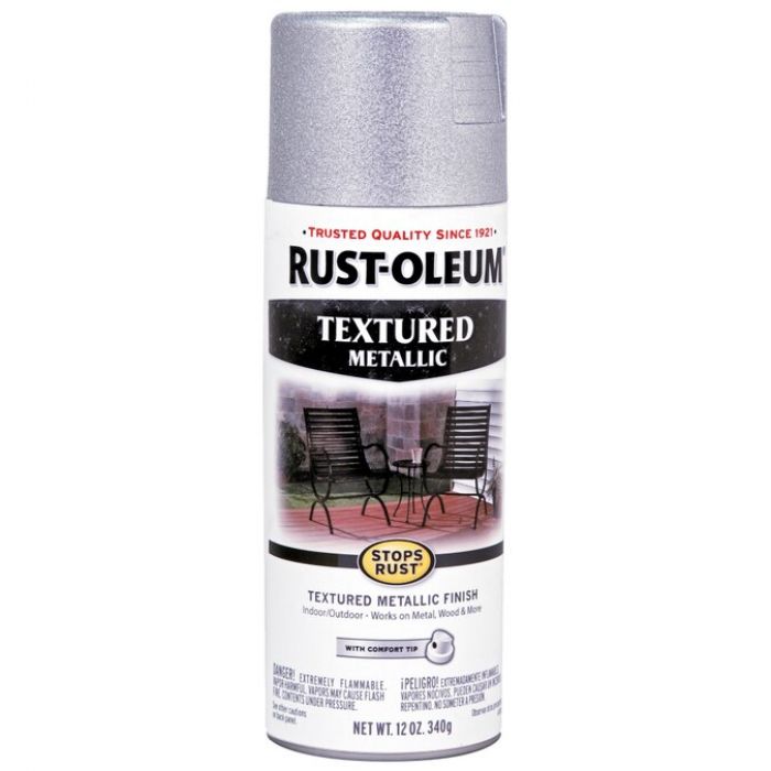 ספריי צבע מגורען כסף RUST-OLEUM