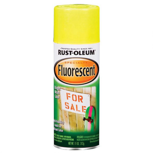 ספריי צבע פלורסנט צהוב RUST-OLEUM