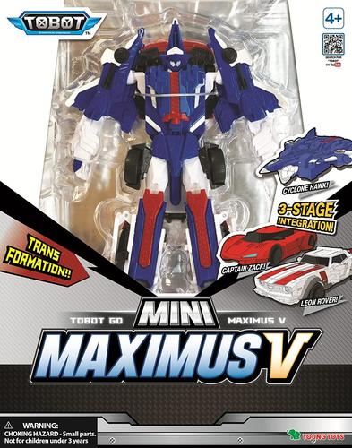 טובוט MINI MAXIMUS V מיני מקסימוס וי - רובוט לוחם TOBOT שמשנה צורה למטוס ושתי מכוניות
