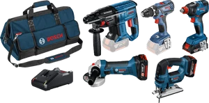 סט נטען 18V מברגה מקדחה + פטישון + משחזת + מברגת אימפקט + מסור ג
