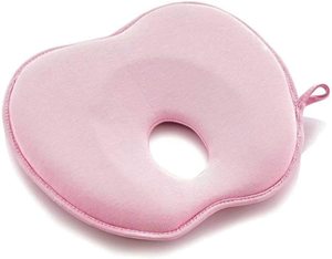 כרית תינוק עם שקע למניעת ראש שטוח - ורוד