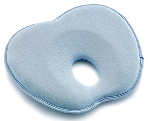 כרית תינוק עם שקע למניעת ראש שטוח - תכלת