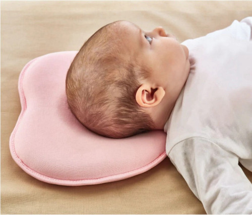 כרית תינוק עם שקע למניעת ראש שטוח - תכלת