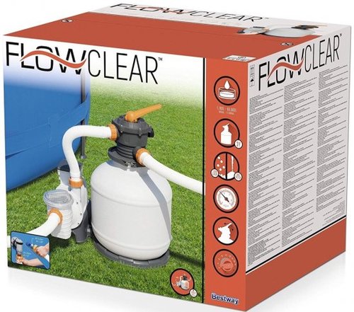 מערכת סינון לבריכה בעזרת חול 58486 3000 גלון/שעה Bestway FlowClear