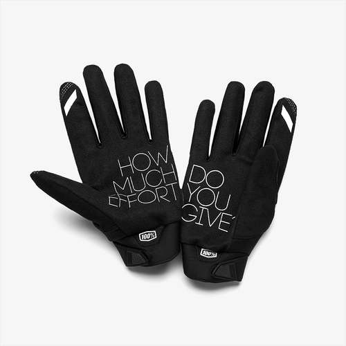 כפפות רכיבה 100% שחור / צהוב - BRISKER GLOVE