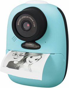 מצלמה לילדים עם מסך צבעוני, צילום סלפי ומדפסת טרמית + 3 גלילי נייר להדפסה