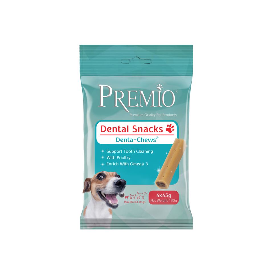 פרמיו חטיף דנטלי עם מילוי מדיום 180 גרם - Premio Dental Snack