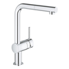 32168000 GROHE | ברז נשלף לכיור מטבח גרואה MINTA Flair | פיה מסתובבת 360° | כרום ניקל.