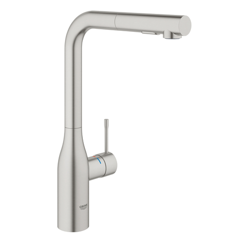 30270DC0 GROHE | ברז נשלף לכיור מטבח גרואה ESSENCE | פיה מסתובבת | 2 מצבי זרימה | כרום מוברש.