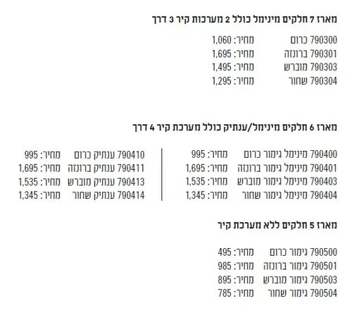 גימור ברונזה מבריק עם מרקם חלק, דגם 790301.