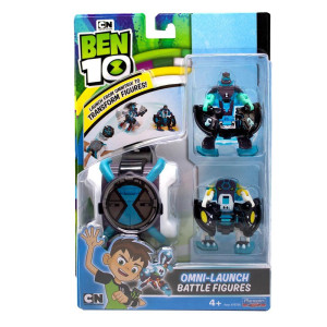 בן 10 - שעון מקפיץ ושתי דמויות - Ben 10