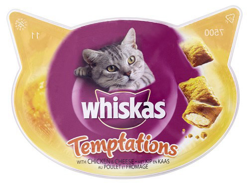 ויסקס חטיף טמפטיישן עוף וגבינה 60 גרם Whiskas