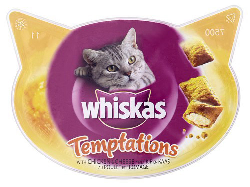 ויסקס חטיף טמפטיישן עוף וגבינה 60 גרם Whiskas