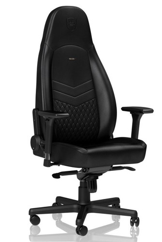 כסא גיימינג עור אמיתי Noblechairs ICON Real Leather Gaming Chair Black