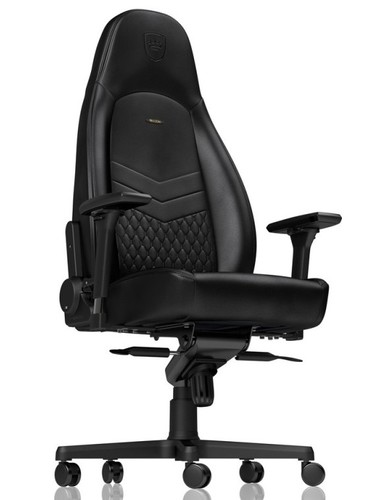 כסא גיימינג עור אמיתי Noblechairs ICON Real Leather Gaming Chair Black
