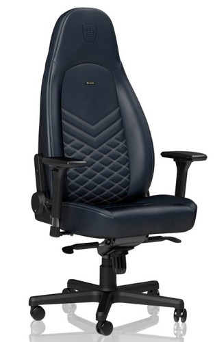 כסא גיימינג עור אמיתי Noblechairs ICON Real Leather Gaming Chair Blue/Graphite