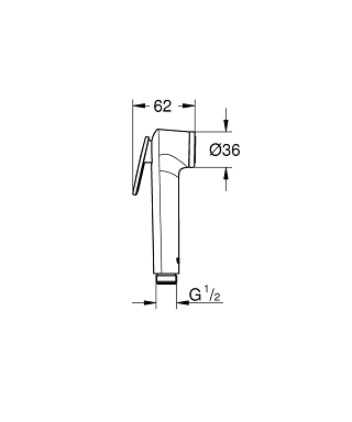 מידות GROHE 26351000 | מיתז לבידה גרואה VITALIO.