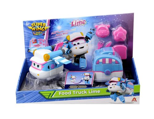 מטוס על ליים המשתנה למשאית מזון עם תרמיל גב נפתח וכלים 