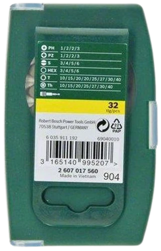 סט 32 חלקים ביטים עם מוביל Bosch X-Line 2607017560