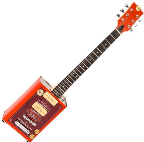 Bohemian Oil Can Guitar - 2 P90's - Hot Sauce