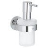 40448001 GROHE | מתקן לסבון נוזלי 160 מ"ל גרואה ESSENTIALS כולל מאחז קיר | מתכת וזכוכית.