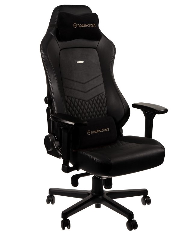 כסא גיימינג עור אמיתי Noblechairs HERO Real Leather Gaming Chair Black
