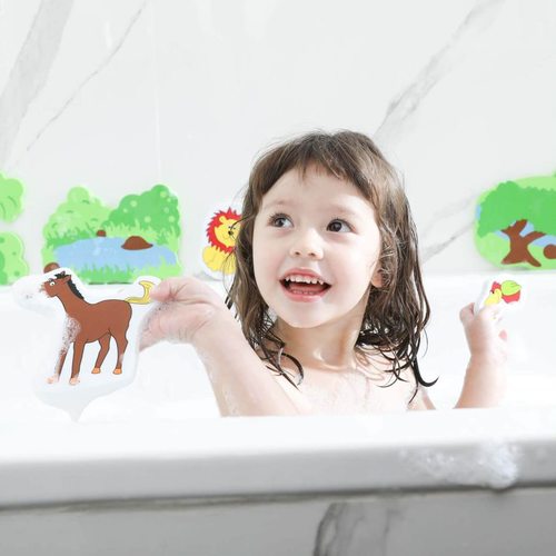 סט דמויות להתאמה ומשחק באמבטיה - ג'ונגל 18 חלקים
