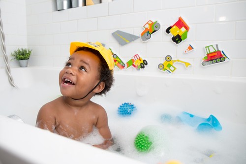 סט דמויות להתאמה ומשחק באמבטיה - כלי עבודה וכבישים 26 חלקים