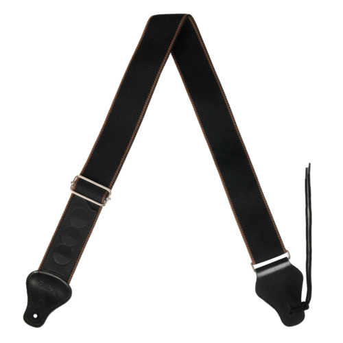 רצועה לגיטרה CASCHA GUITAR STRAP POLY COTTON BLACK HH2259