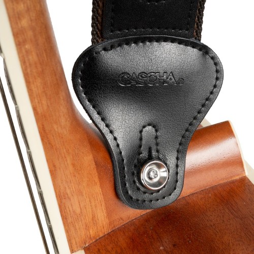 רצועה לגיטרה CASCHA GUITAR STRAP POLY COTTON BLACK HH2259