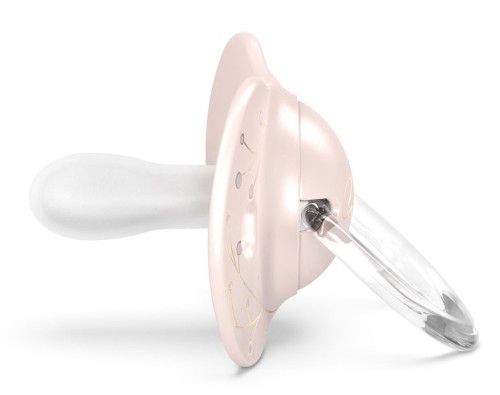מוצץ סיליקון פזיולוגיקל SX PRO לגיל 6-18 חודשים סדרת Premium Gold - ורוד