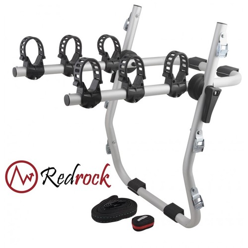 מנשא אופניים 3 זוגות אלומיניום לתא מטען או דלת אחורית מתאים לכל רכב 4/5 דלתות דגם BCR0013 רדרוק REDROCK