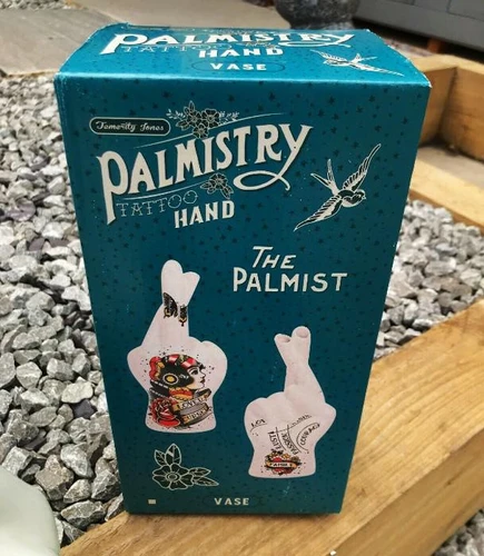 אגרטל קריאה בכף היד קעקועי וינטג' Palmistry Tattoo Hand