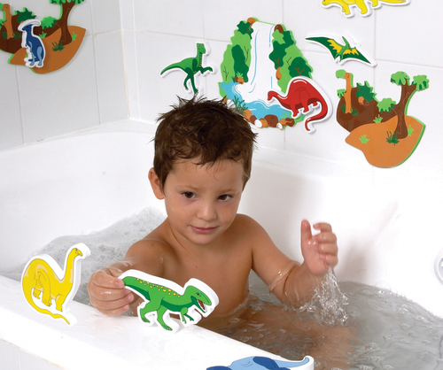 סט דמויות להתאמה ומשחק באמבטיה - דינוזאורים 13 חלקים