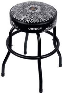 כיסא בר עגול לגיטריסט בצבע שחור לבן Ortega OBS24-WHKC