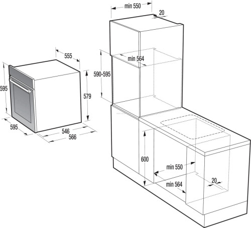 ‏תנור בנוי GORENJE BOP747ORAB גורנייה