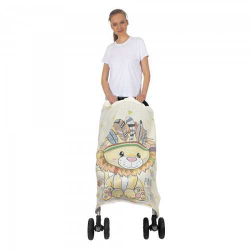 עטיפת עגלת מוסלין מודפסת מיקום