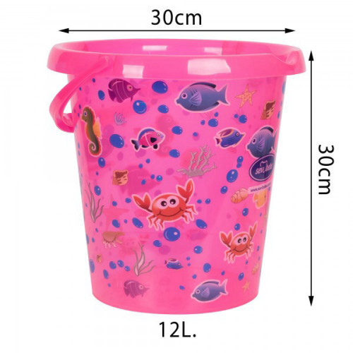 דלי שקוף בדוגמת 12 L.