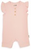 אוברול לתינוק עם שרוול קצר מלמלה פוינטל 100% כותנה - 3-6 ורוד
